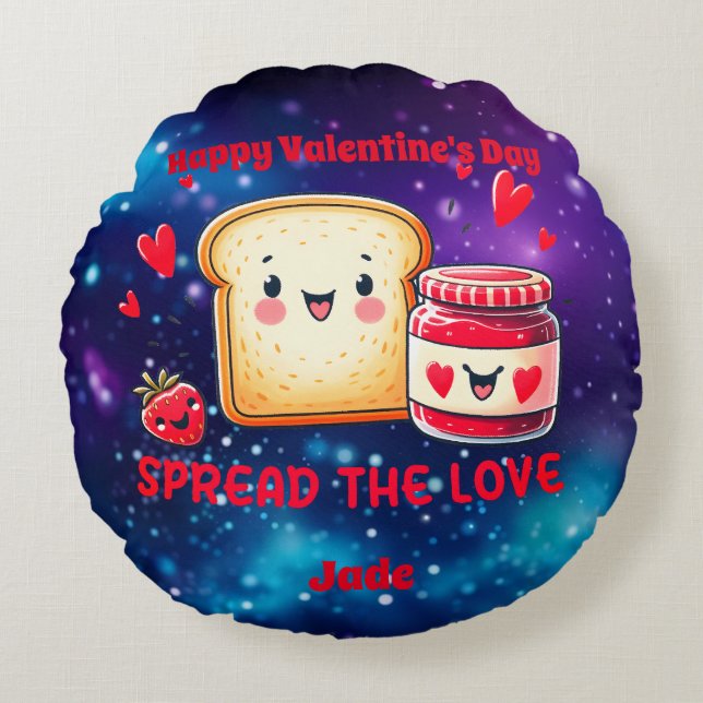 Valentine's Day Round Cushion (Front)