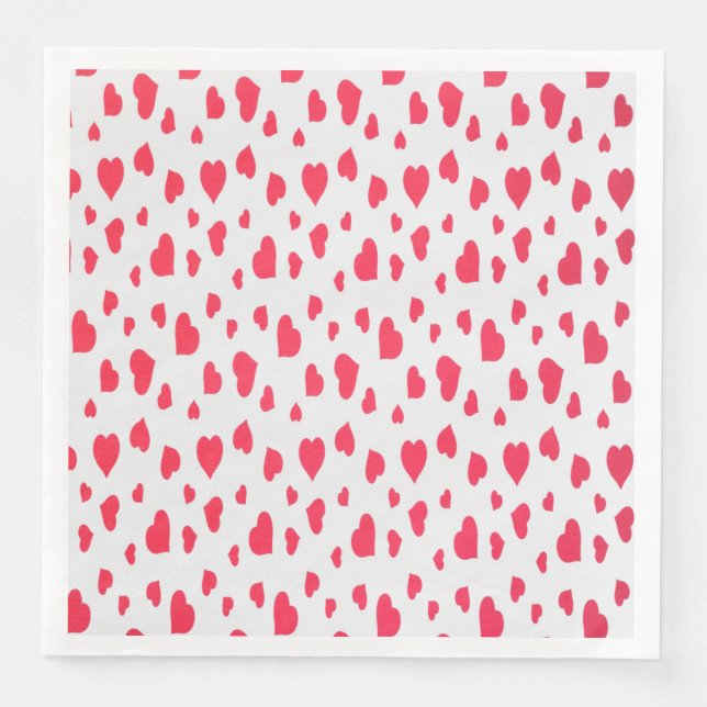 valentine's day sale seamless pattern hearts Matte Napkin (Front)