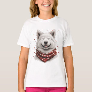 Valentines Day Samoyed Dog T-Shirt