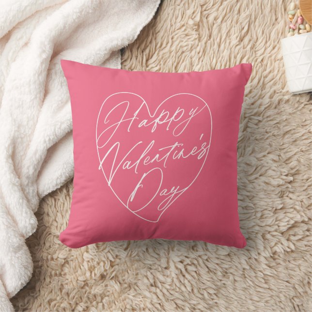 Valentine's Day script in heart design Cushion (Blanket)