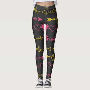 Valentine's Day Seamless Pattern Leggings