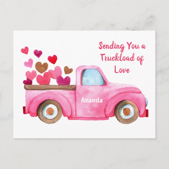 Valentines Day | Sending You Love Personalised Postcard (Front)