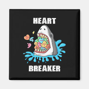 Valentines Day Shark Heart Breaker Fun Boys Kids  Magnet