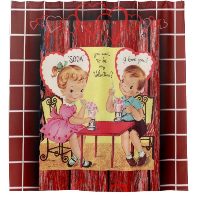 Valentine's Day Shower curtain (Front)
