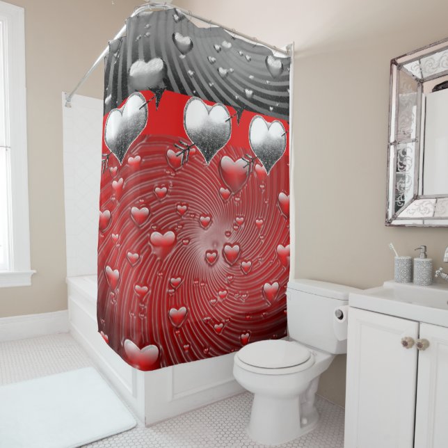 Valentine's Day Shower Curtain (In Situ)