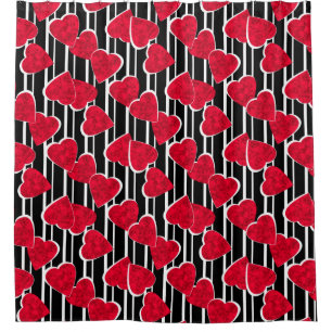 Valentine's day shower curtain