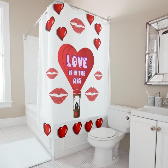 Valentines Day shower curtain (In Situ)