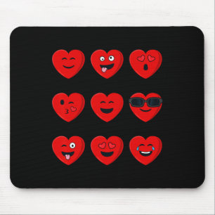 Valentines Day Silly Faces Hearts Fun Boys Girls K Mouse Pad
