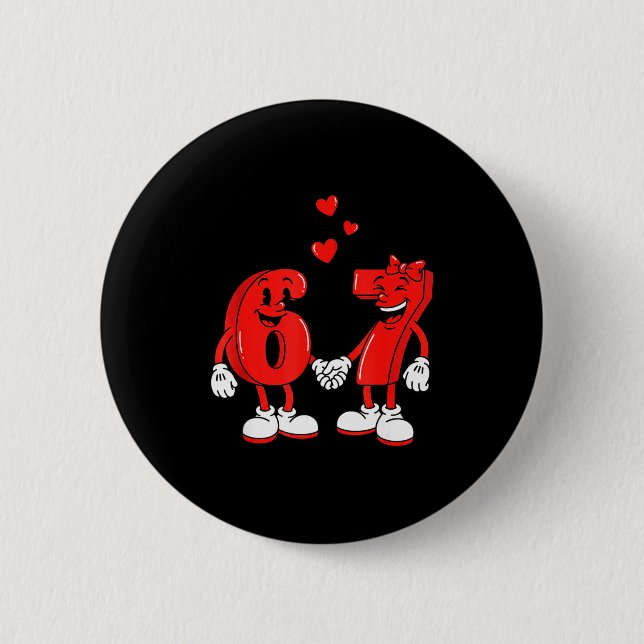 Valentine's Day Six Seven Hearts 6 7 Meme Gen Alph Cm Round Badge (Front)