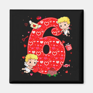 Valentines Day Six Seven Hearts 6 7 Meme Gen Alpha Magnet