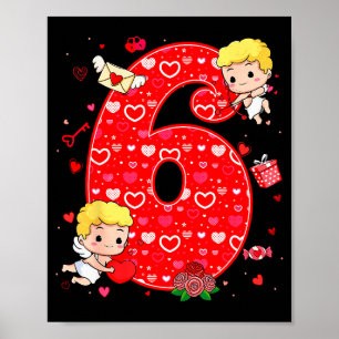 Valentines Day Six Seven Hearts 6 7 Meme Gen Alpha Poster