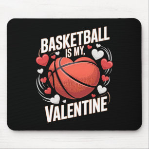 Valentine's Day Sketll Heart Design For Sports Lov Mouse Pad