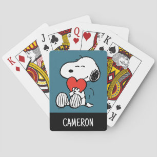 Valentine's Day   Snoopy Heart Hug Playing Cards