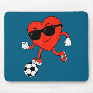 Valentine's Day Soccer Heart Playing Design Mouse Pad