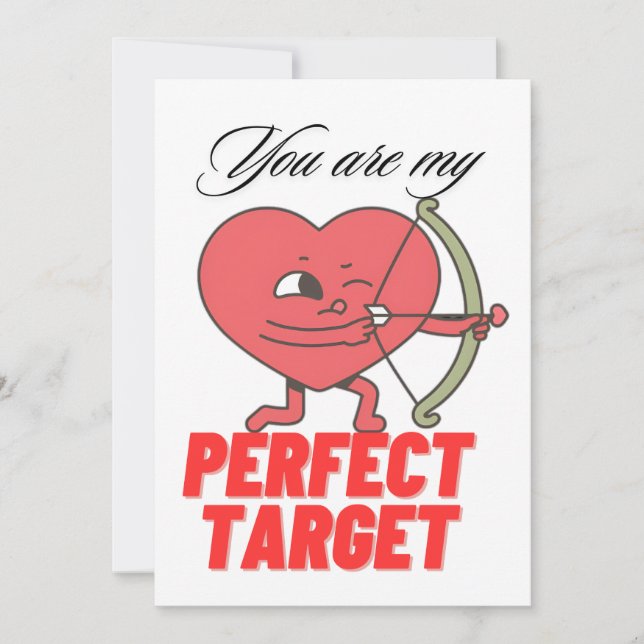 Valentine's day Special Heart With Arrow Degien  Holiday Card (Front)