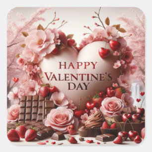 Valentines Day Square Sticker