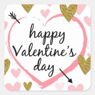 Valentines Day Square Sticker