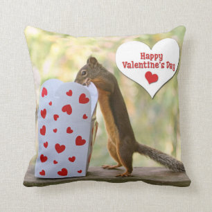 Valentines Day Squirrel Cushion
