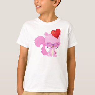 Valentine's Day Squirrel, Pink Squirrel, Glasses T-Shirt