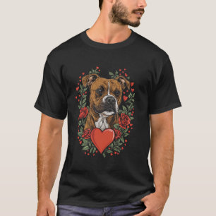 Valentine's Day Staffordshire Bull Terrier T-Shirt