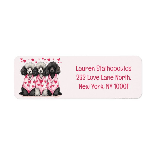 Valentines Day Standard Poodle Dogs (Front)