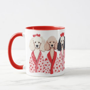 Valentines Day Standard Poodle Dogs Mug