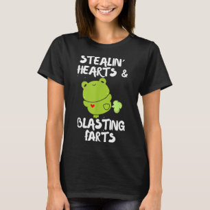 Valentine's Day Stealing Hearts Blasting Design T-Shirt
