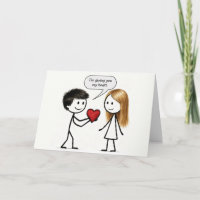 Valentine's Day Stick Figure Boy
