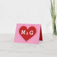 Valentine's Day Stitched Heart Initials/Text