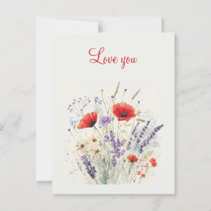 Valentine's Day style postcard