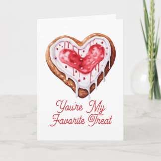 Valentines Day Sweet Cookie Heart Favorite Treat Holiday Card
