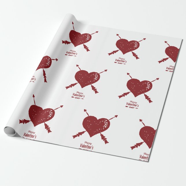 Valentine's Day, sweet hearts Wrapping Paper (Unrolled)