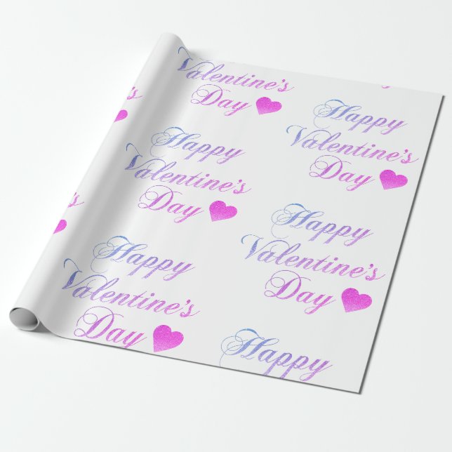 Valentine's Day, sweet hearts Wrapping Paper (Unrolled)