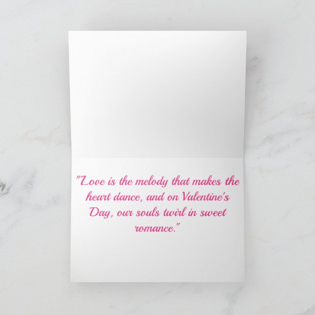 Valentines Day-Sweet Romance Card (Inside)