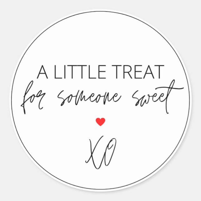 Valentine's Day Sweet Treat Sticker (Front)