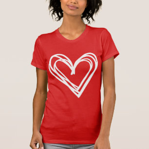 Valentine's Day T-shirt with a heart for a girl