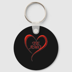 Valentines Day Te Amo Spani-shirt  Key Ring