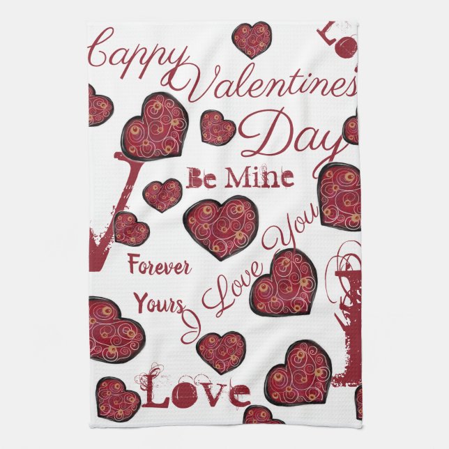 VALENTINES DAY TEA TOWEL (Vertical)