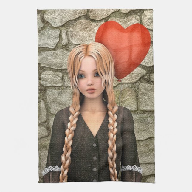 Valentines Day Tea Towel (Vertical)