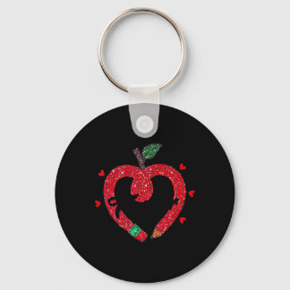 Valentine's Day Teacher Heart Women Inspirational  Key Ring