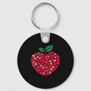 Valentines Day Teacher Hearts Love Teach Women Men Key Ring
