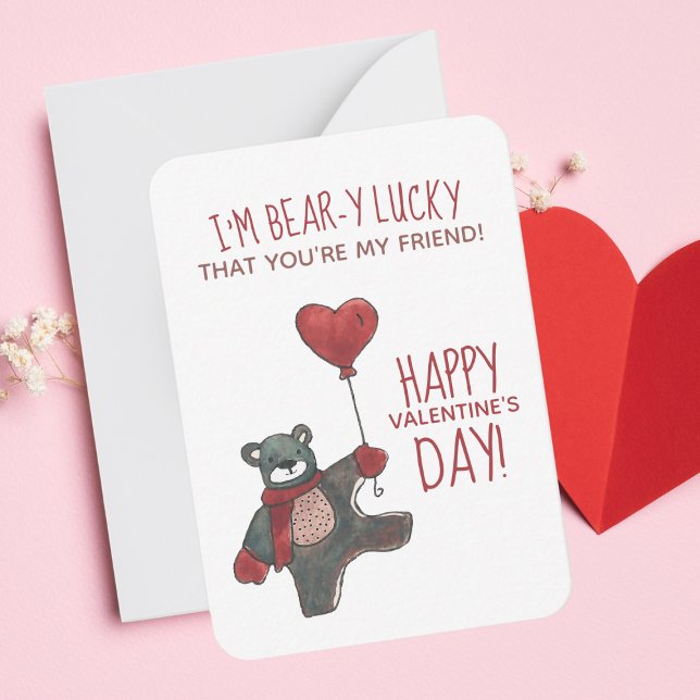 Valentine's Day Teddy Bear Classroom Card (Creator Uploaded)