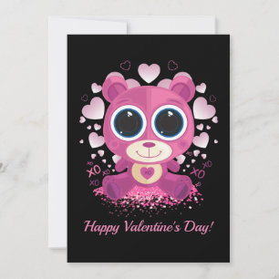 Valentine's Day Teddy Bear Holiday Card