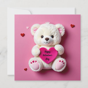 Valentine's Day Teddy Bear Holiday Card