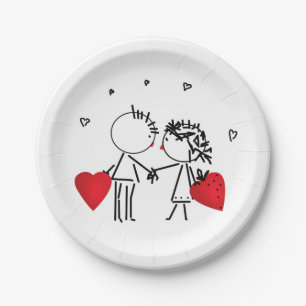 Valentine's day temporary tattoos paper plate