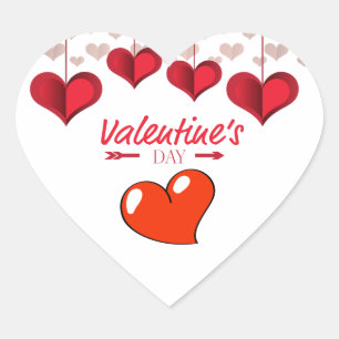 Valentine's day text with heart sticker