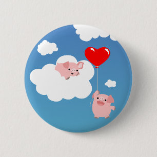 Valentine's day: The Wings of Love button badge