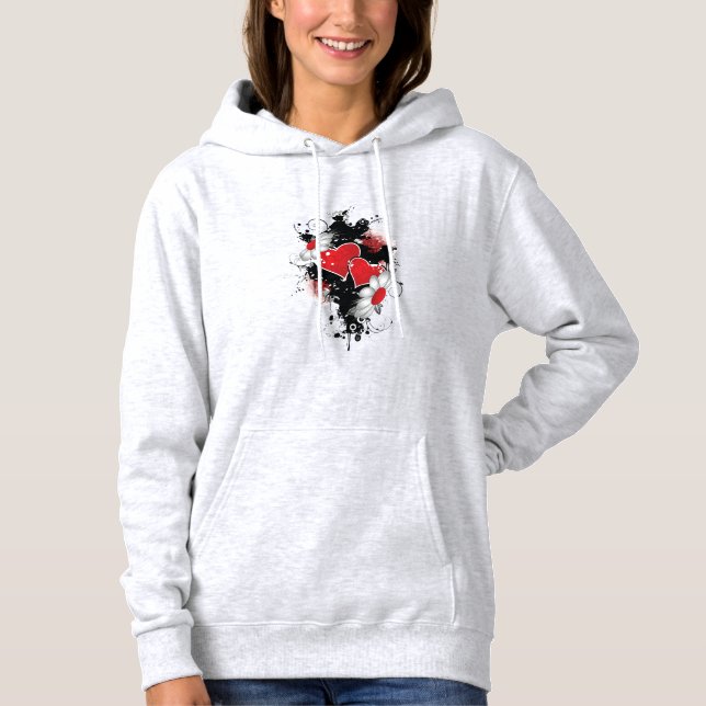 Valentine's day Theme couple Design Hoodie (Front)