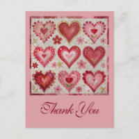 Valentine's Day Themed Quilting Pattern Patchwork