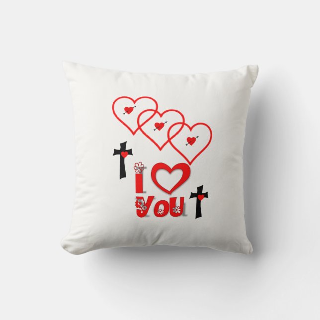 Valentine's Day Throw Pillow (Front)